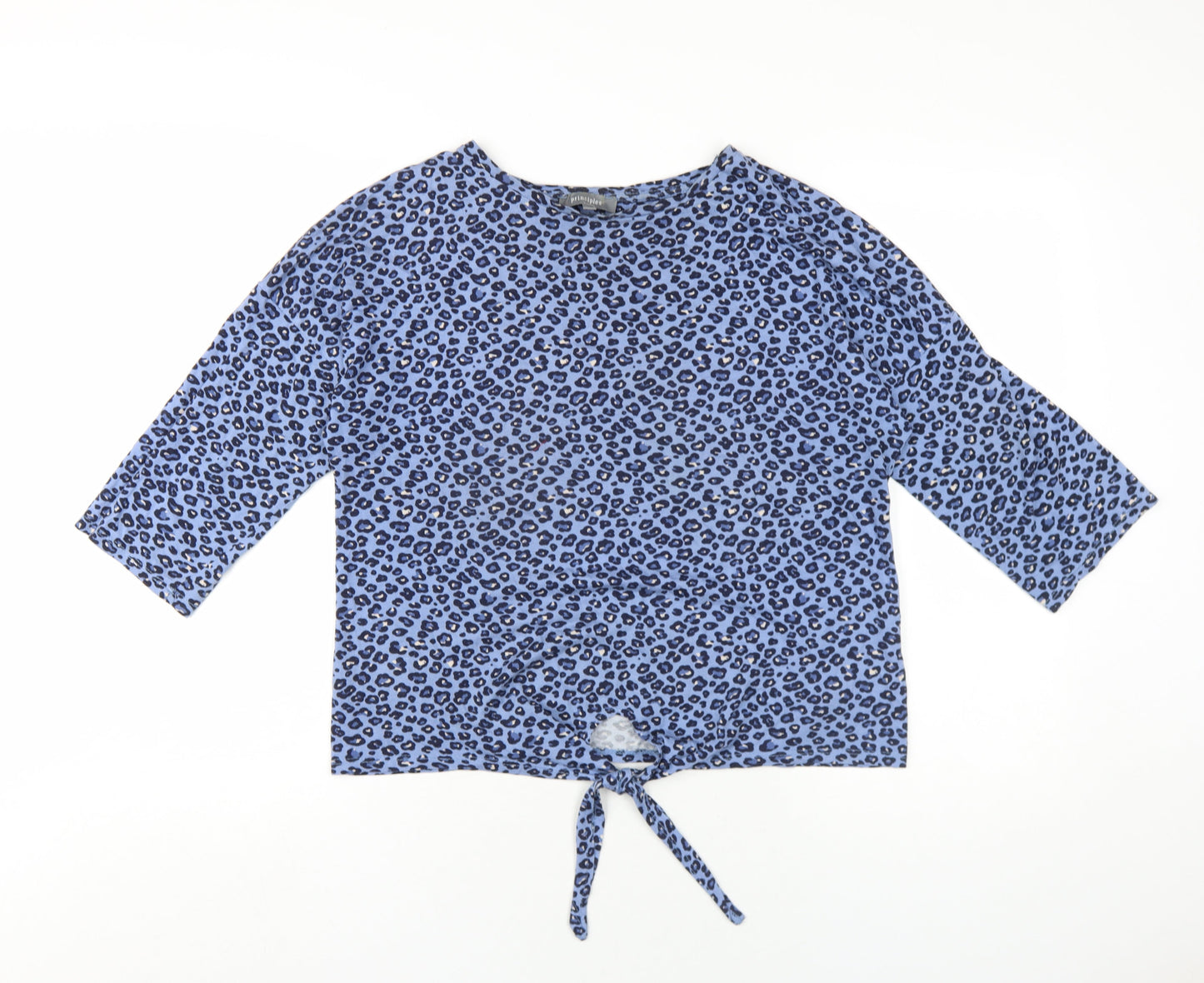 Womens UK Size 12 Principles Blue Basic T-Shirt
