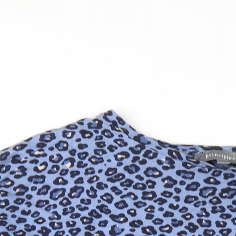 Womens UK Size 12 Principles Blue Basic T-Shirt