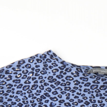 Womens UK Size 12 Principles Blue Basic T-Shirt