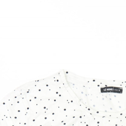 Womens UK Size L LC Waikiki White Basic T-Shirt