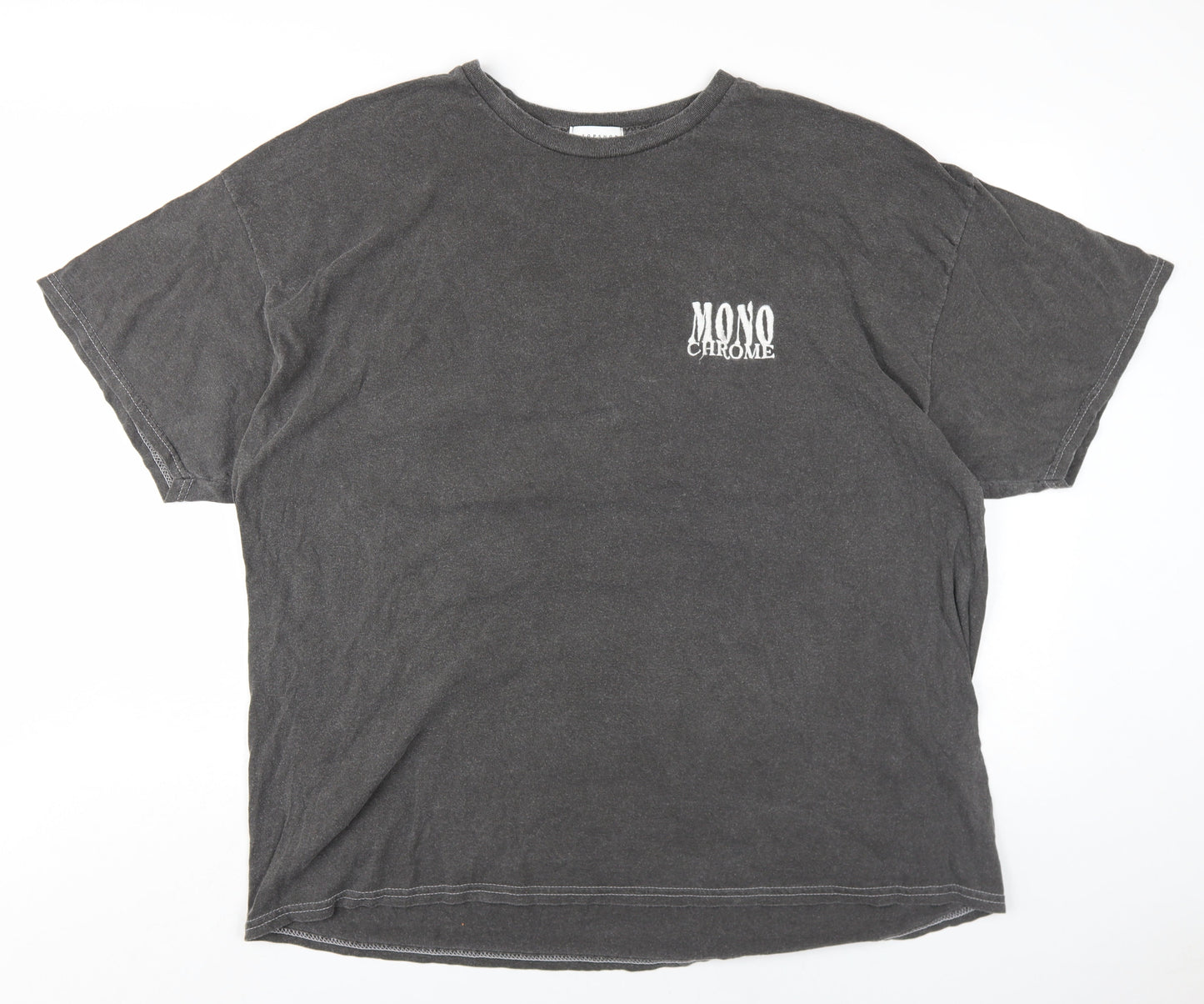 Womens UK Size XL Topshop Grey Basic T-Shirt
