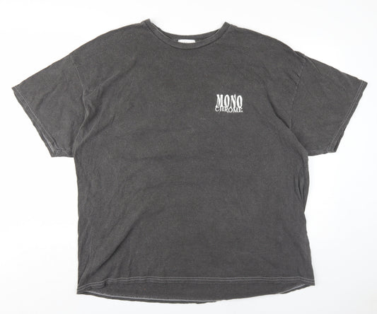 Womens UK Size XL Topshop Grey Basic T-Shirt