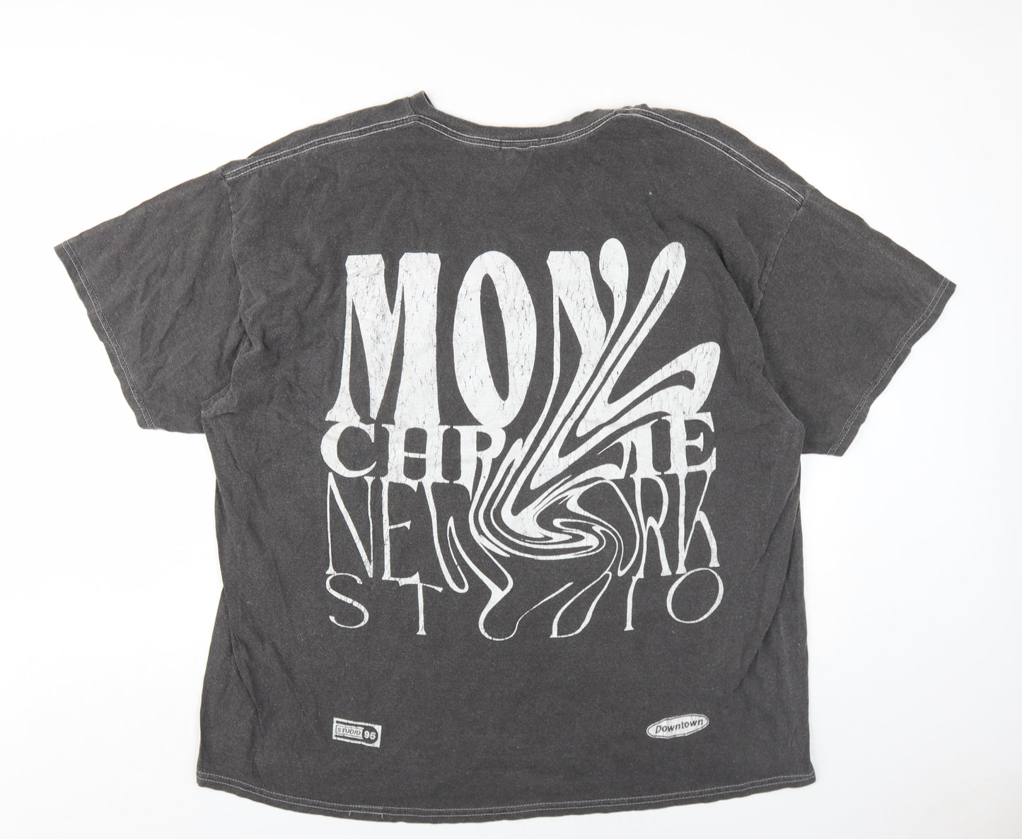 Womens UK Size XL Topshop Grey Basic T-Shirt