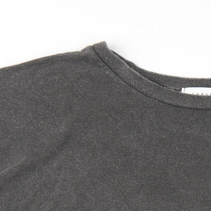 Womens UK Size XL Topshop Grey Basic T-Shirt