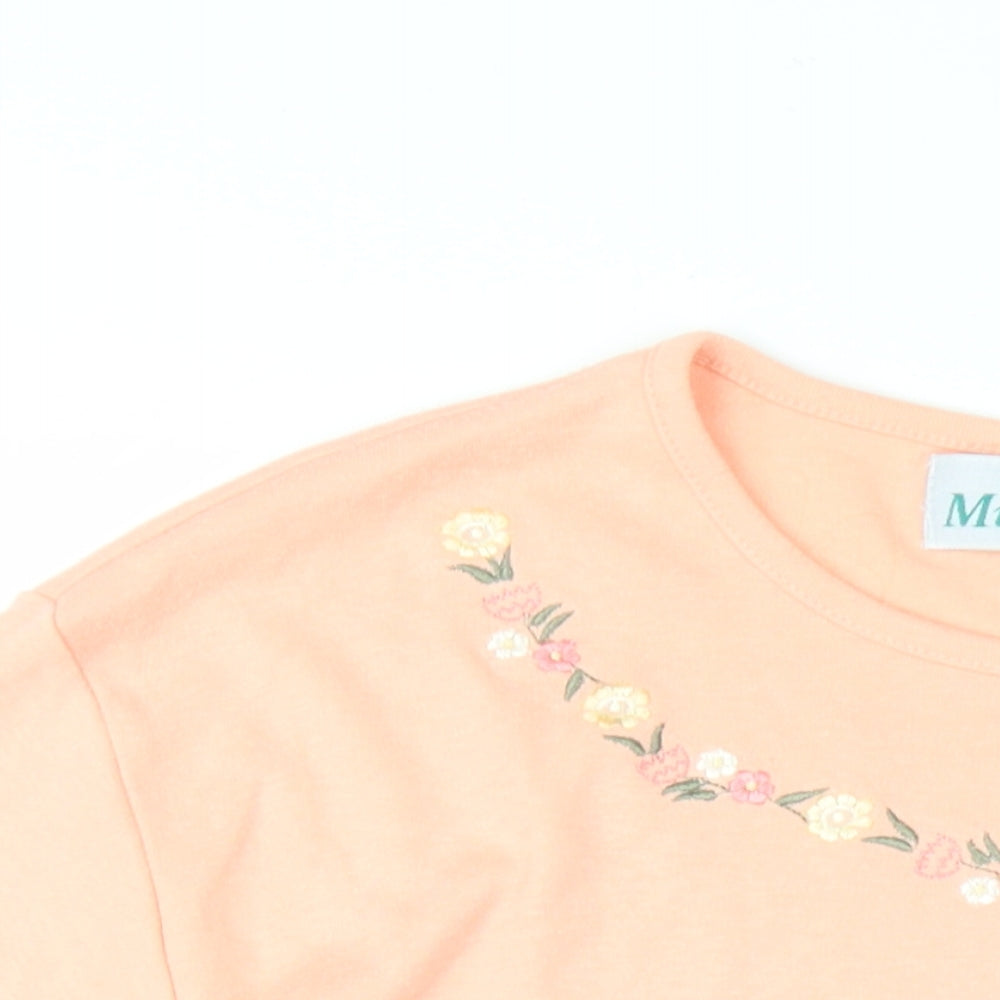 EWM Womens Pink Polyester Basic T-Shirt Size 14 Round Neck