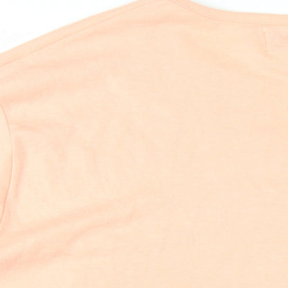 EWM Womens Pink Polyester Basic T-Shirt Size 14 Round Neck