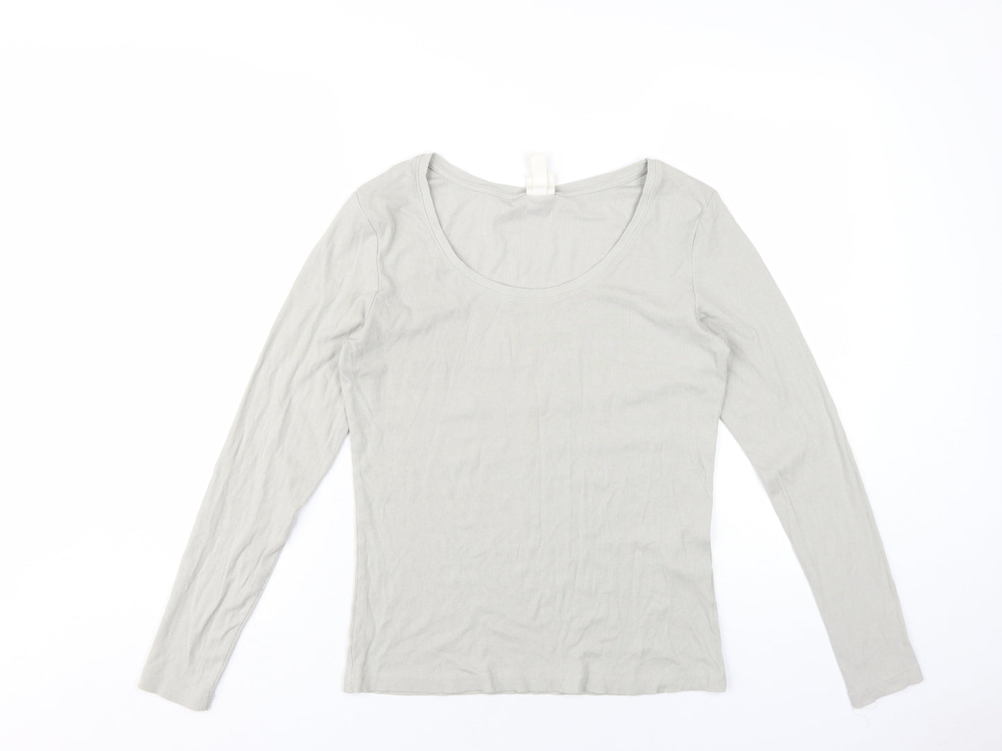 Womens UK Size L H&M Grey Basic T-Shirt