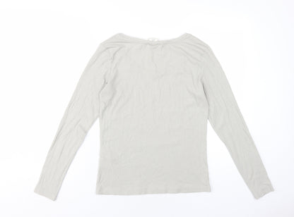 Womens UK Size L H&M Grey Basic T-Shirt