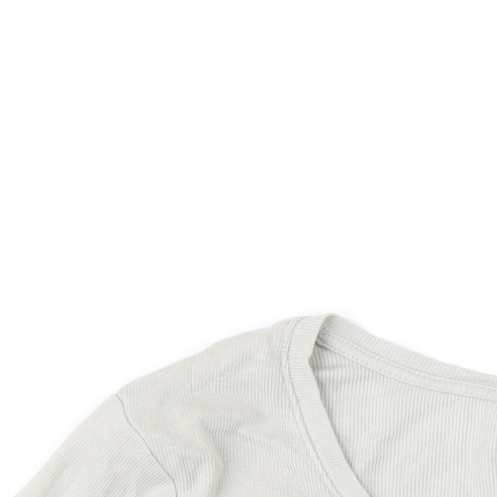 Womens UK Size L H&M Grey Basic T-Shirt