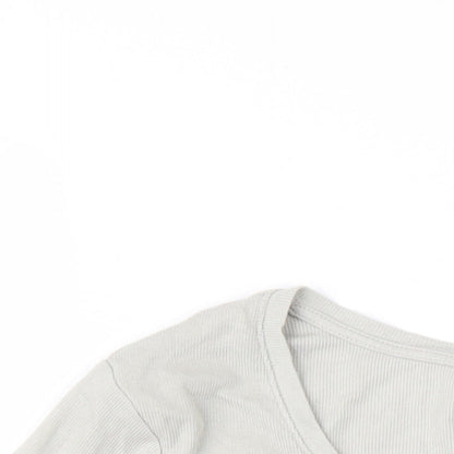 Womens UK Size L H&M Grey Basic T-Shirt
