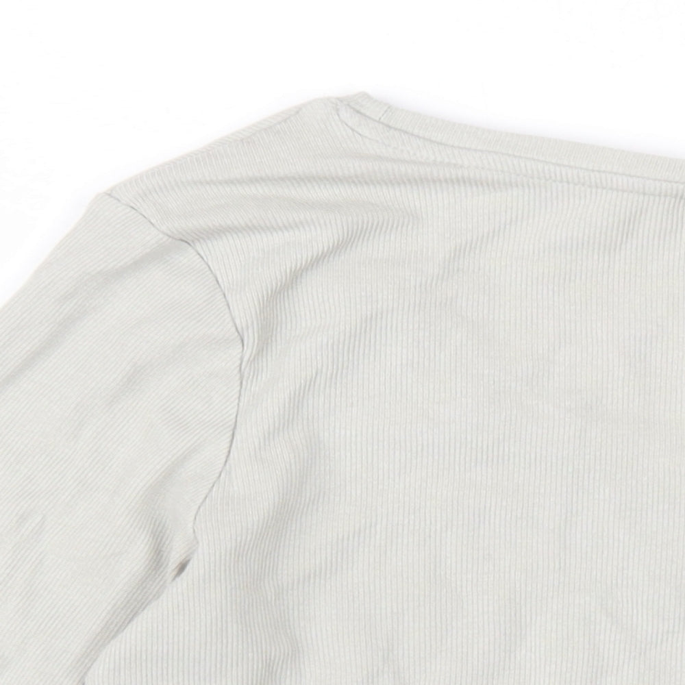 Womens UK Size L H&M Grey Basic T-Shirt