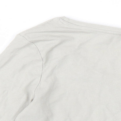 Womens UK Size L H&M Grey Basic T-Shirt