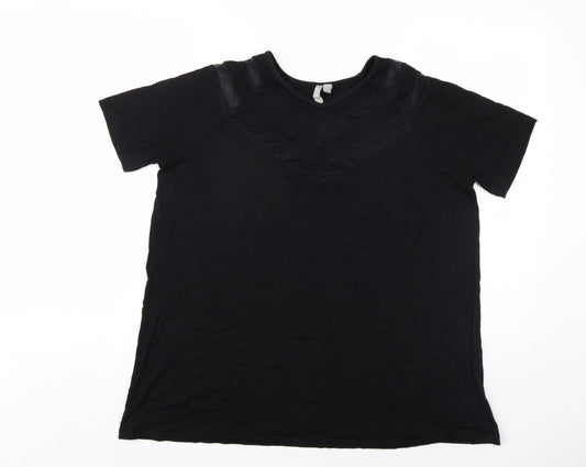 Womens UK Size 14 ASOS Black Basic T-Shirt
