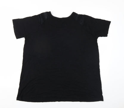 Womens UK Size 14 ASOS Black Basic T-Shirt
