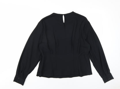 Womens UK Size 18 Marks and Spencer Black Basic Blouse