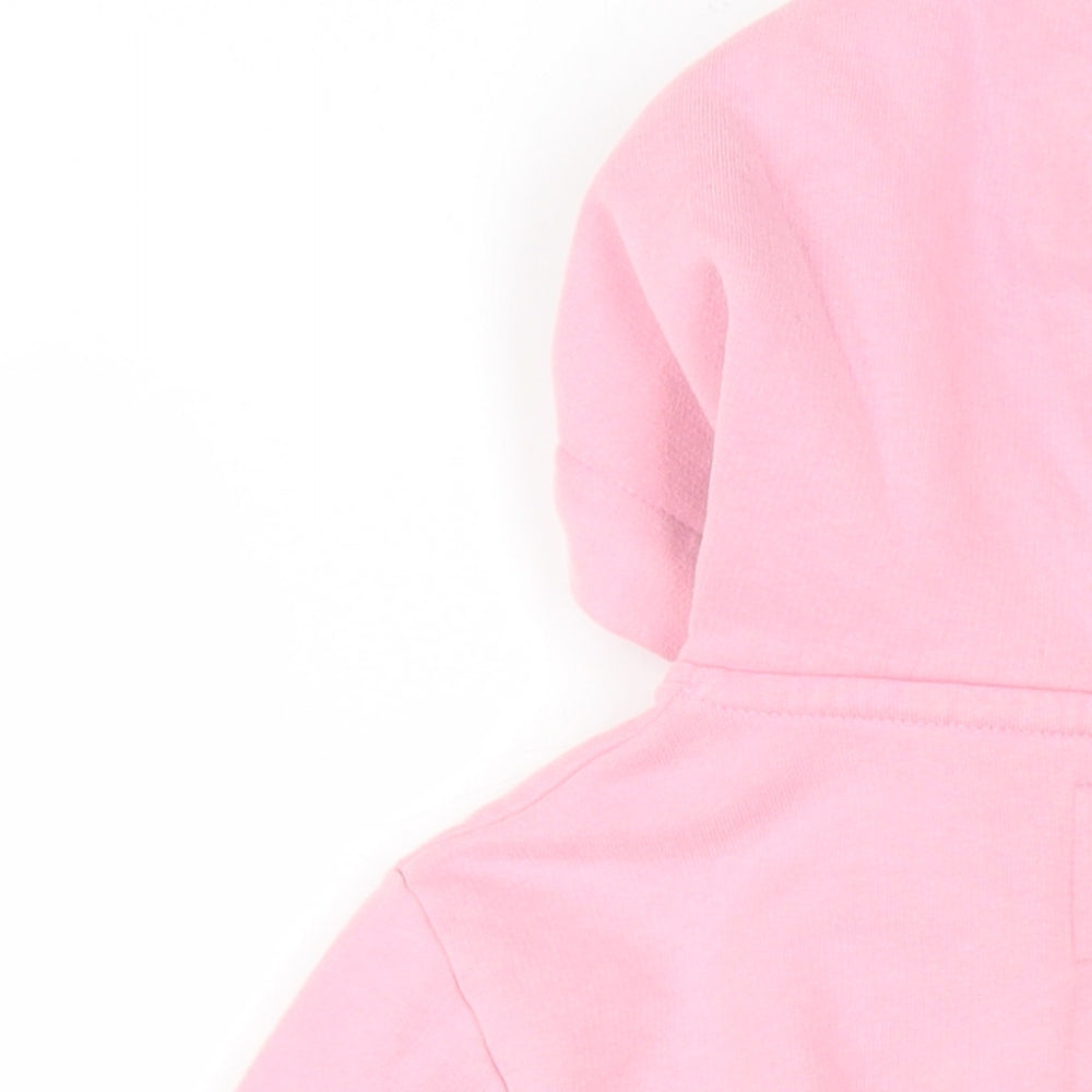 Superdry Womens Pink Cotton Pullover Hoodie Size 8 Pullover