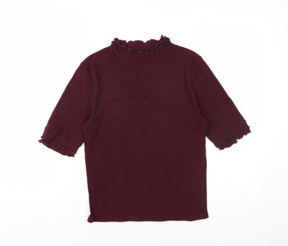 Womens UK Size 14 New Look Purple Basic T-Shirt
