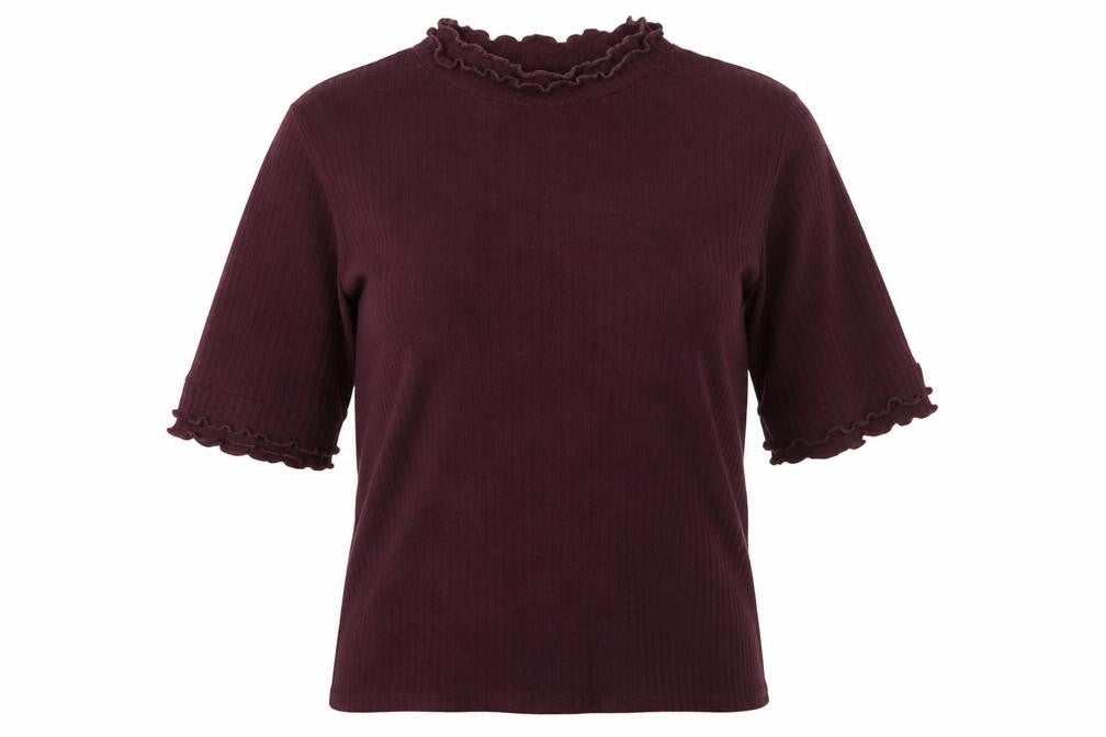 Womens UK Size 14 New Look Purple Basic T-Shirt