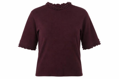Womens UK Size 14 New Look Purple Basic T-Shirt