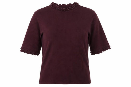 Womens UK Size 14 New Look Purple Basic T-Shirt