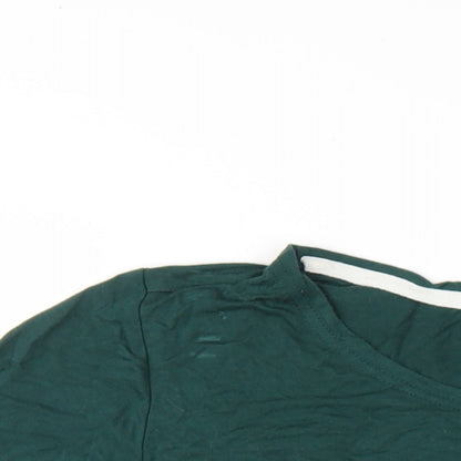 Womens UK Size L Small Show Green Basic T-Shirt