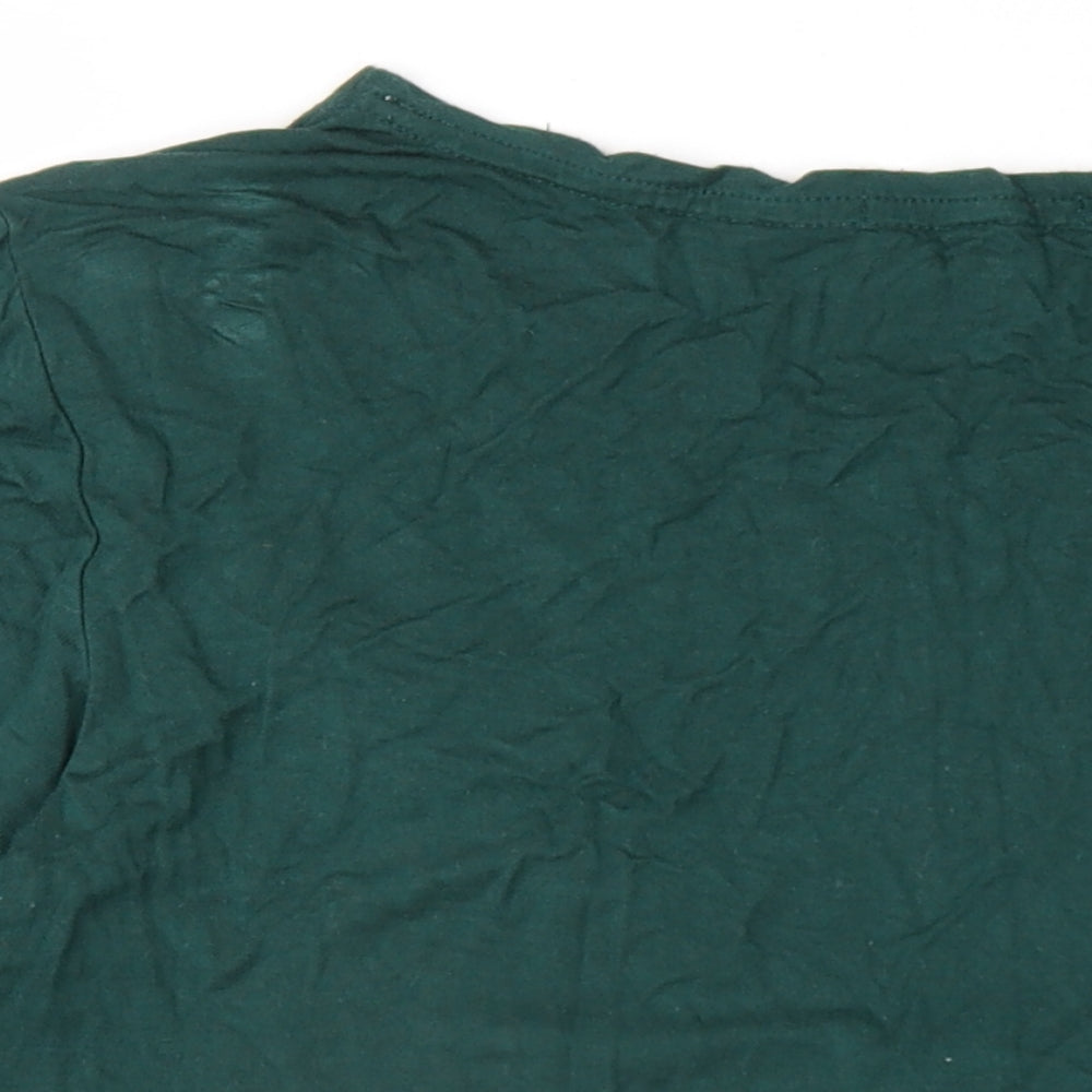 Womens UK Size L Small Show Green Basic T-Shirt