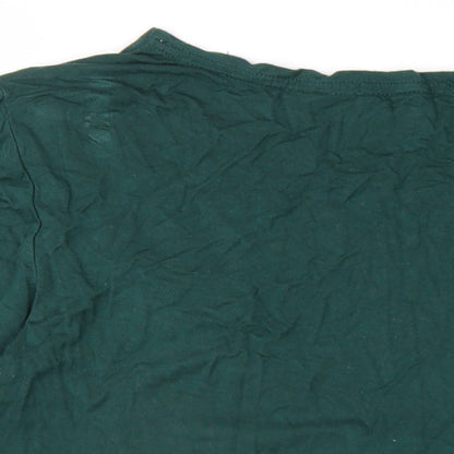 Womens UK Size L Small Show Green Basic T-Shirt