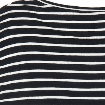 Womens UK Size M Stradivarius Black Basic T-Shirt