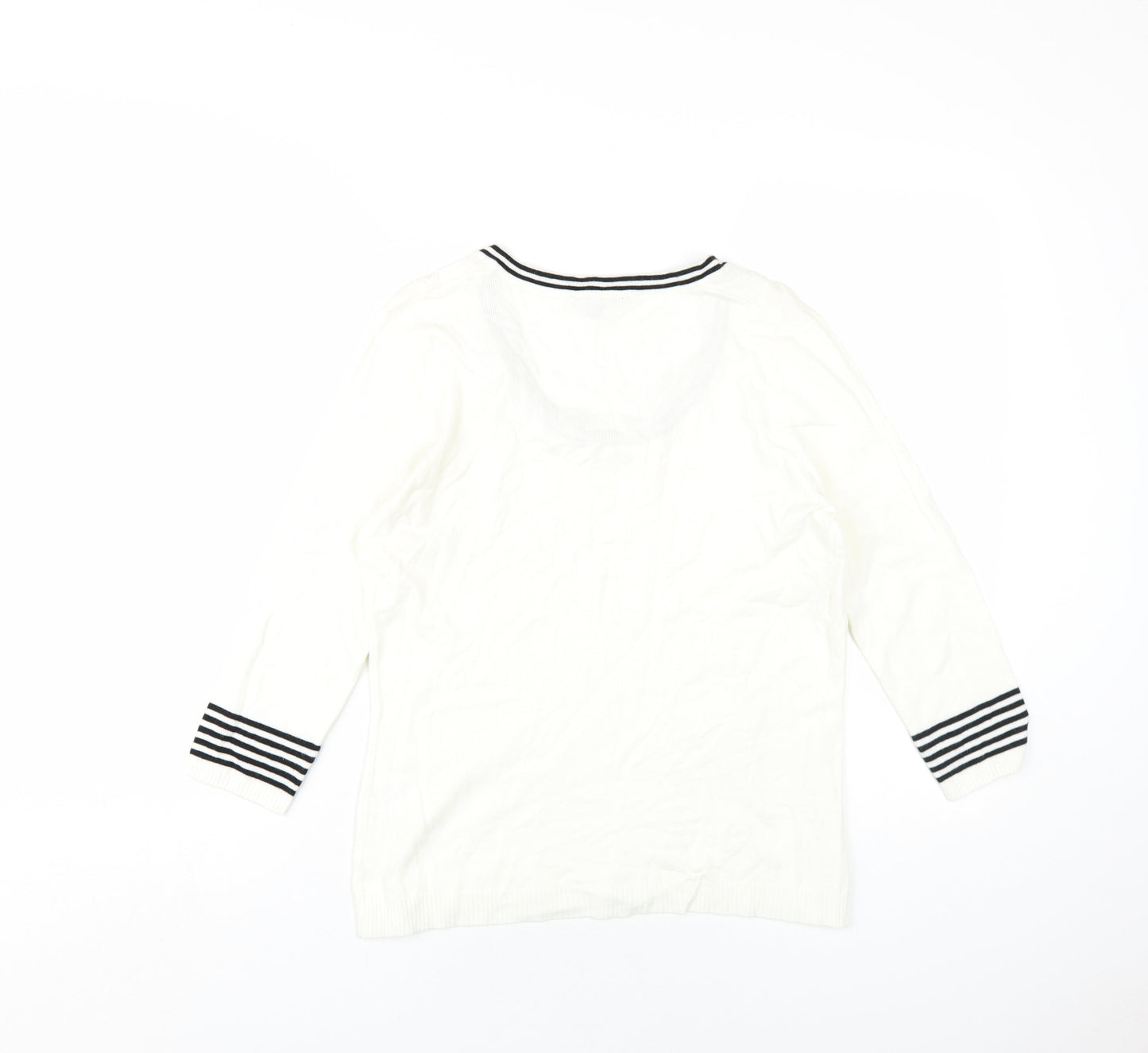 Womens UK Size M Sarah Hamilton Ivory Pullover Jumper