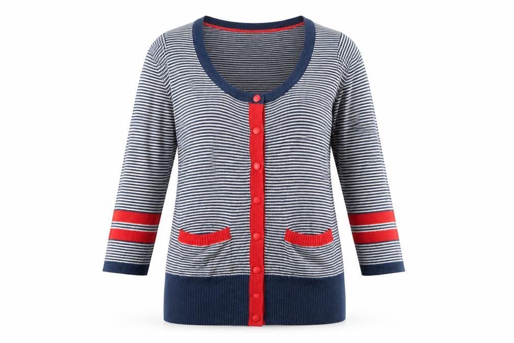 Womens UK Size M ICHI Blue Cardigan Jumper