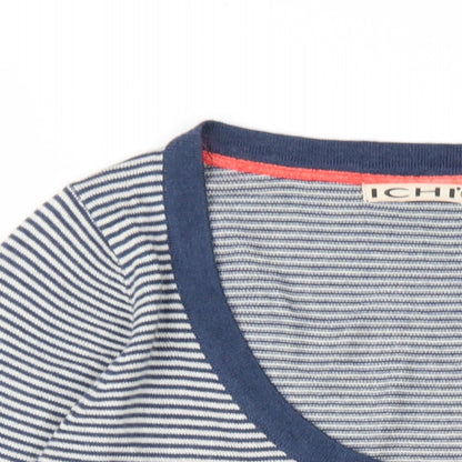 Womens UK Size M ICHI Blue Cardigan Jumper