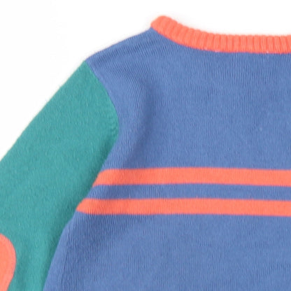 John Lewis Girls Multicoloured Geometric Acrylic A-Line Size 6 Years Round Neck Pullover