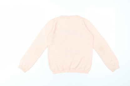 pepperts! Girls Pink Round Neck Acrylic Pullover Jumper Size 10-11 Years Pullover - Santa is my BFF