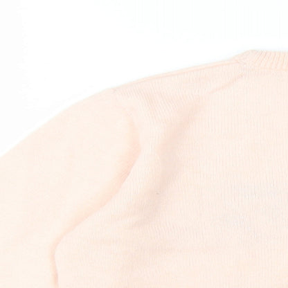 pepperts! Girls Pink Round Neck Acrylic Pullover Jumper Size 10-11 Years Pullover - Santa is my BFF
