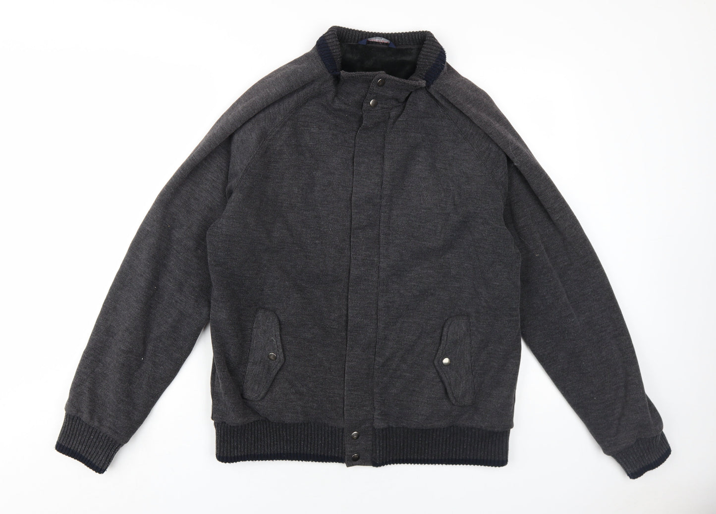 Mens UK Size L Marks and Spencer Grey Bomber Jacket