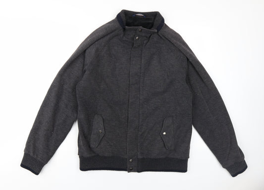 Mens UK Size L Marks and Spencer Grey Bomber Jacket