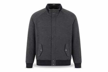 Marks & Spencer Mens Grey Bomber Jacket Jacket Size L Zip