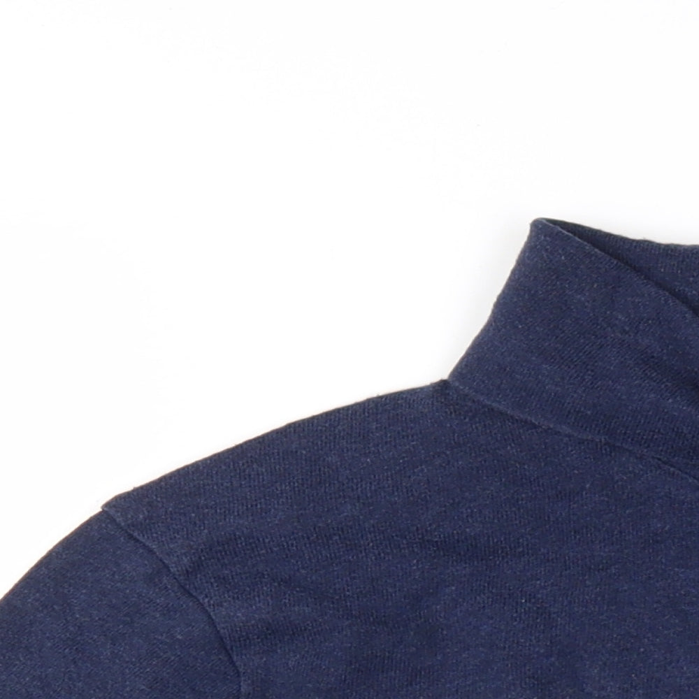 Womens UK Size S Kin Blue Basic T-Shirt