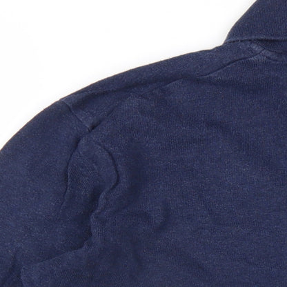 Womens UK Size S Kin Blue Basic T-Shirt