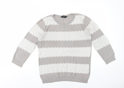 Womens UK Size 12 Dorothy Perkins Grey Pullover Jumper