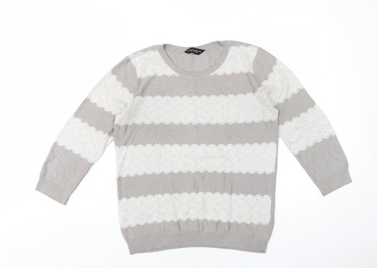 Womens UK Size 12 Dorothy Perkins Grey Pullover Jumper