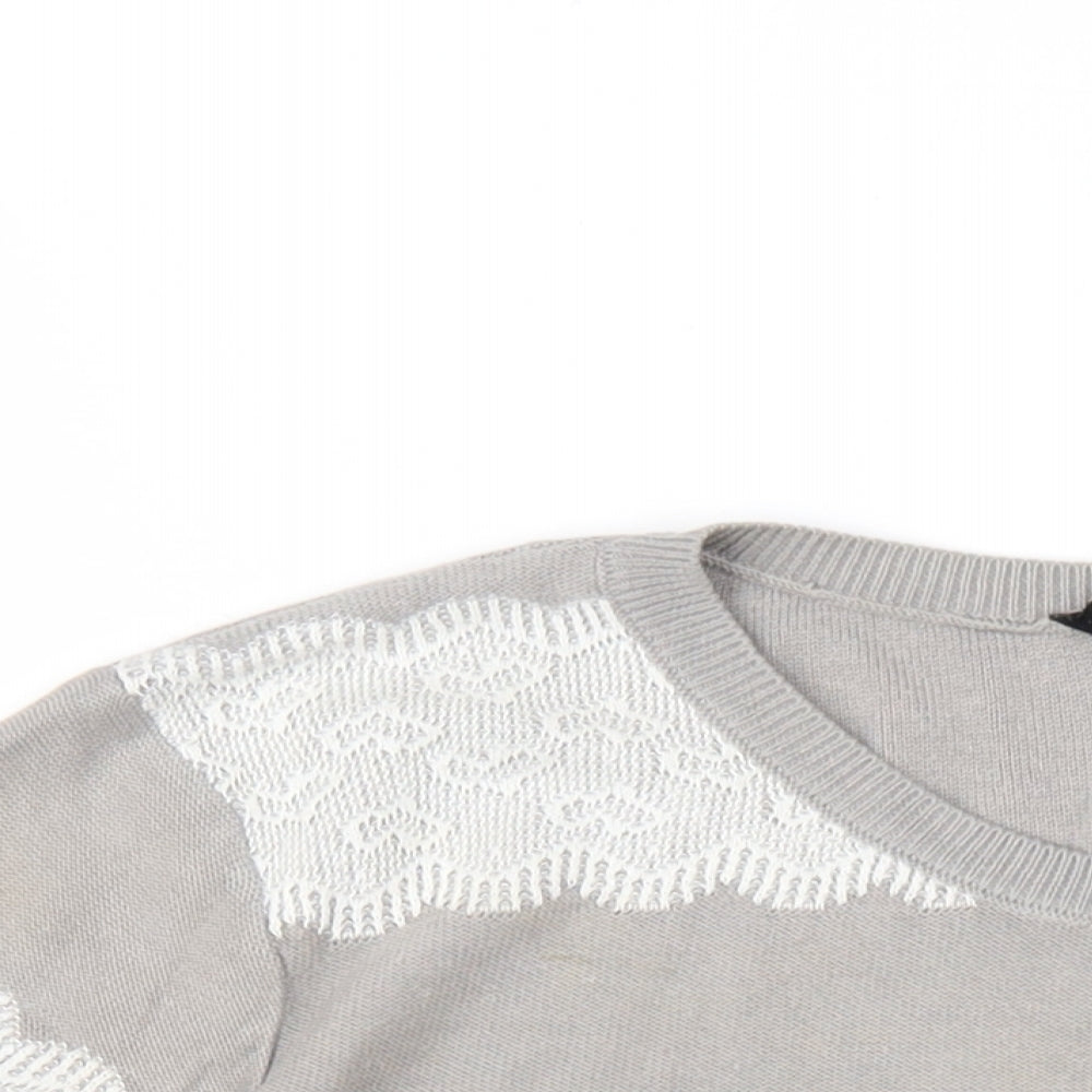 Womens UK Size 12 Dorothy Perkins Grey Pullover Jumper
