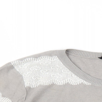 Womens UK Size 12 Dorothy Perkins Grey Pullover Jumper