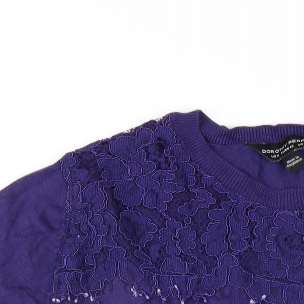 Womens UK Size 14 Dorothy Perkins Purple Pullover Jumper