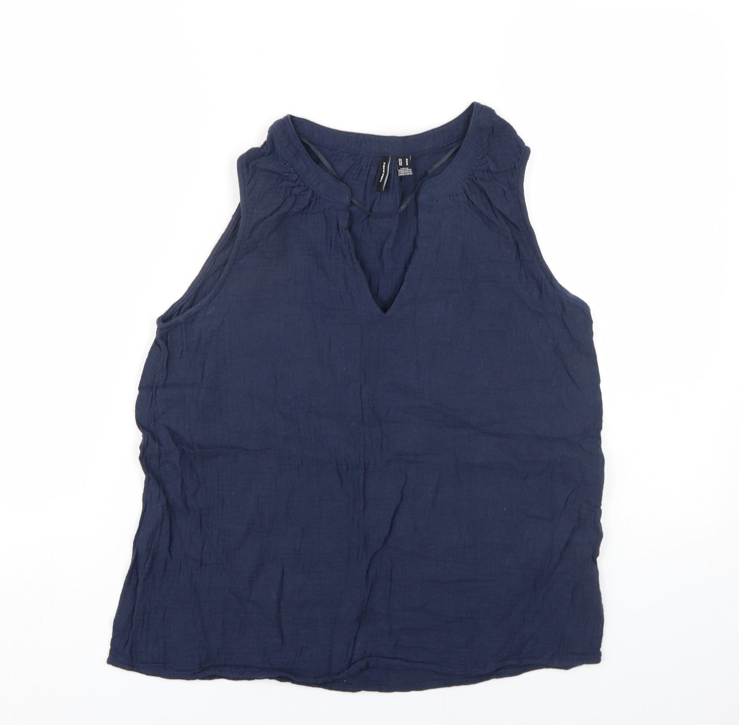Womens UK Size M VERO MODA Blue Basic Tank