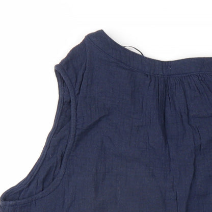Womens UK Size M VERO MODA Blue Basic Tank