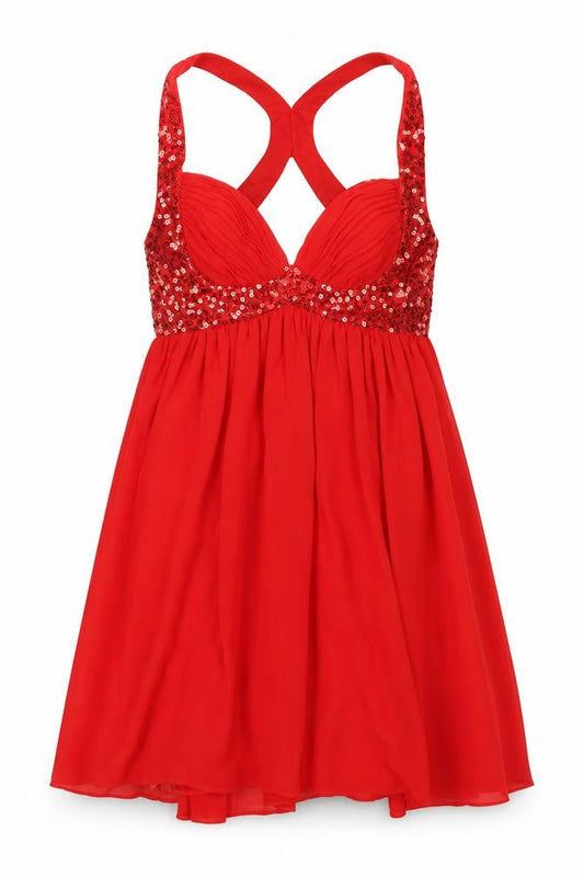 Lipsy Womens Red Polyester A-Line Size 8 V-Neck Zip