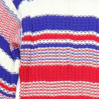 Very Womens Multicoloured Striped Viscose Bodycon Size 10 Round Neck Pullover