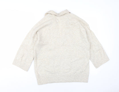 Womens UK Size XS H&M Beige Pullover Jumper