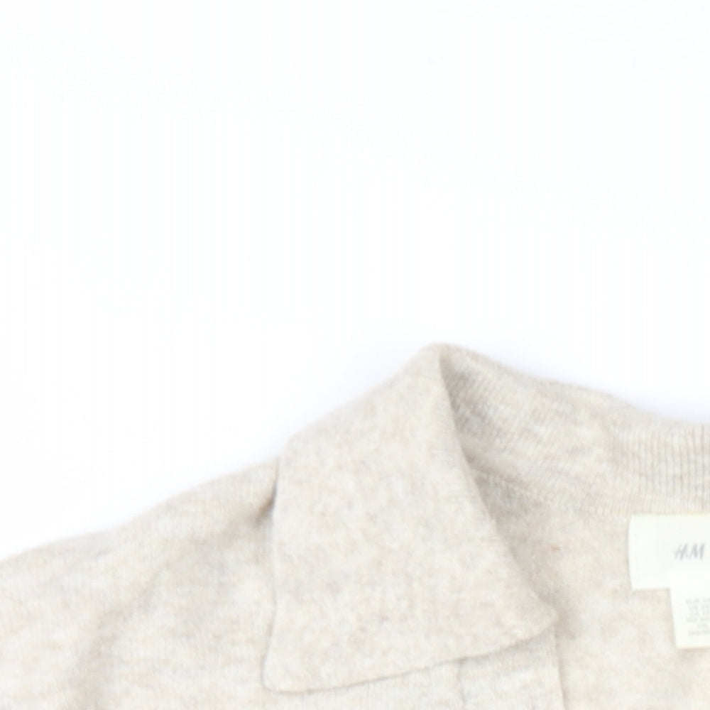 Womens UK Size XS H&M Beige Pullover Jumper